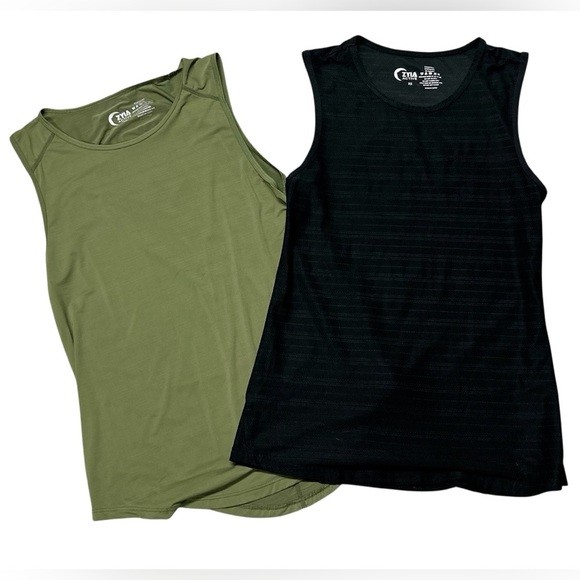 Zyia Active Tops - Zyia Tank Top Bundle of Two Black Olive Size XS